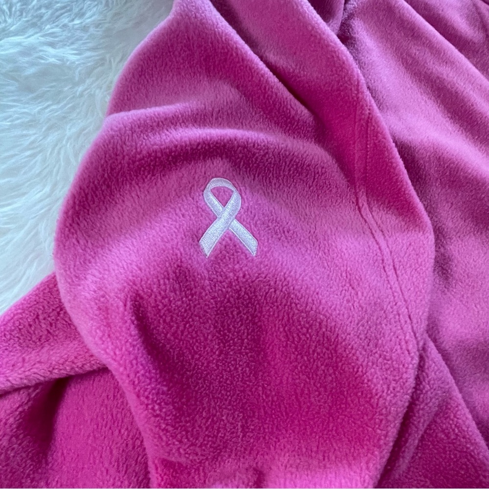 Columbia Women's Bright Pink Fleece Jacket - Breast Cancer Awareness - size 2X🎗️ - Picture 9 of 10
